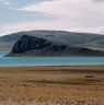 The site’s headland projecting into Dungchak Tso (<i>mdung chags mtsho</i>).