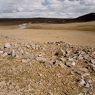 One of the site’s largest terraced funerary structures. Note the clearly delineated rear wall (foreground).