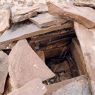 The central chamber of funerary structure FS7. Note the in situ long slab on the right side of the image, which partly caps the central chamber.