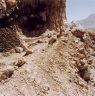 The east sector of the north ledge. Note the pile of yak dung sheltering under an overhang.