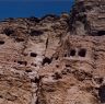 The site’s multi-level cave habitations.