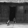 Boy at his home sited along the footpath to Namche Bazar