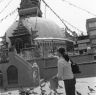 Tibetan practices continue in Kathmandu at lseeer as well as "toursit" chortens