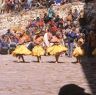 Dance of the Ging with sticks (rGyu ging), Paro Tshechu (tshes bcu), dance arena, Paro Tshechu (tshes bcu), 2nd day