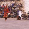 Atsara, dance of Milarepa (Sha ba sha khyi 'cham), Paro Tshechu (tshes bcu), dance arena, Paro Tshechu (tshes bcu), 2nd day