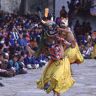 dance of accompaniement' (sKyel 'cham), Paro Tshechu (tshes bcu), dance arena, Paro Tshechu (tshes bcu), 3rd day