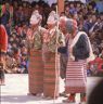 the two Princesses and their servant, Dance of the Noblemen and the ladies (Pho legs mo legs), Paro Tshechu (tshes bcu), dance arena, Paro Tshechu (tshes bcu), 3rd day