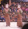 the two Princesses, Dance of the Noblemen and the ladies (Pho legs mo legs), Paro Tshechu (tshes bcu), dance arena, Paro Tshechu (tshes bcu), 3rd day