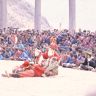 The atsara frolicking with the princesses, Dance of the Noblemen and the ladies (Pho legs mo legs), Paro Tshechu (tshes bcu), dance arena, Paro Tshechu (tshes bcu), 3rd day