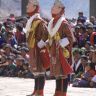 The princes, Dance of the Noblemen and the ladies (Pho legs mo legs), Paro Tshechu (tshes bcu), dance arena, Paro Tshechu (tshes bcu), 3rd day