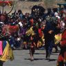 Dance of the Raksha (Raksha mang 'cham): the black demon, Paro Tshechu (tshe bcu), 4th day