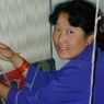 Workers at the Drepung carpet factory. ??