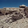 The well-built wall fragments at the site.