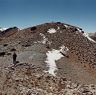 The saddle connecting the south and north summits.