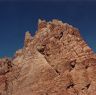 The formidable stone and adobe walls of the southwest crag.