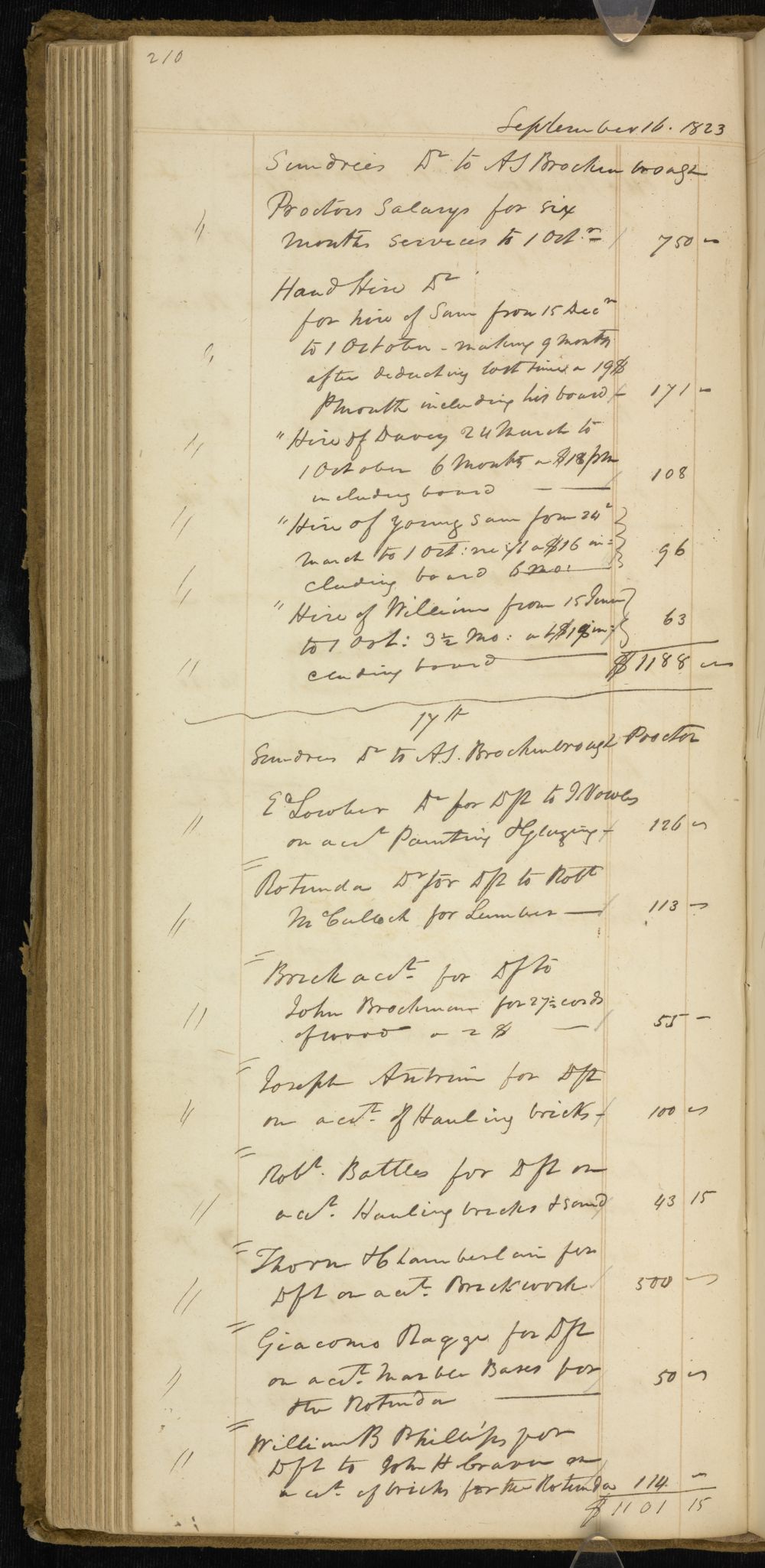 September 16, 1823 Daybook