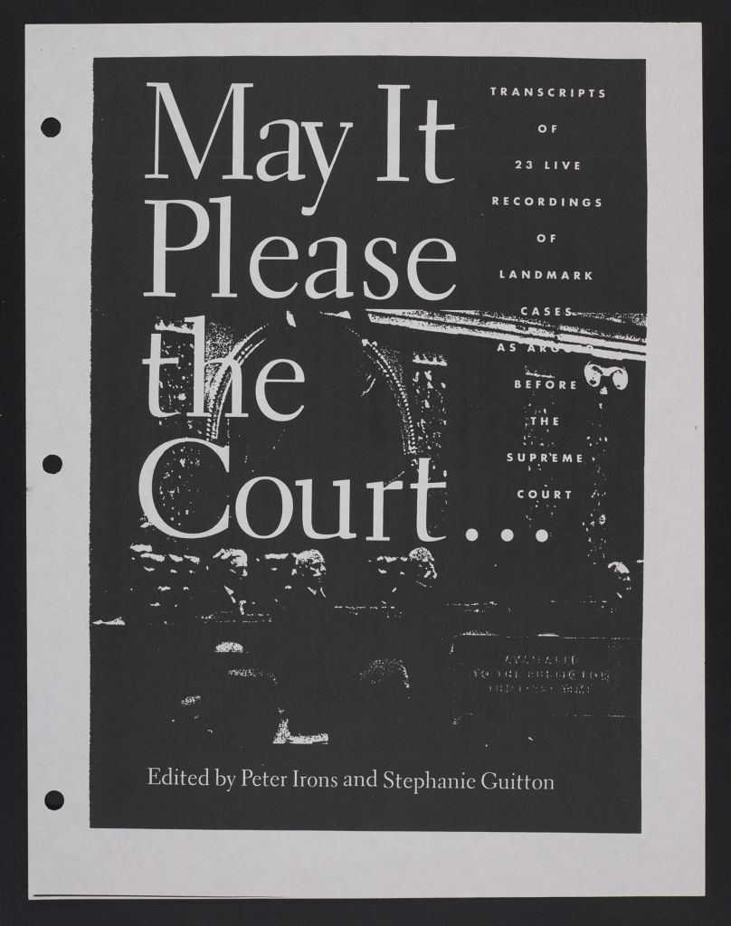 Transcript of Edited and Narrated Arguments in Cooper v. Aaron 258 U.S. 1 1958 in May It Please the Court