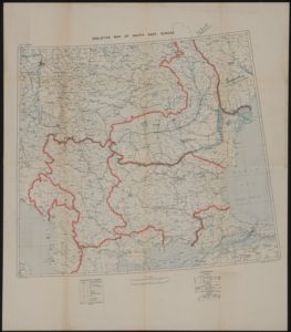 Skeleton map of South East Europe