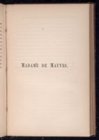 Page Madame de Mauves.