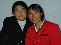 Tibetan hotel receptionists.