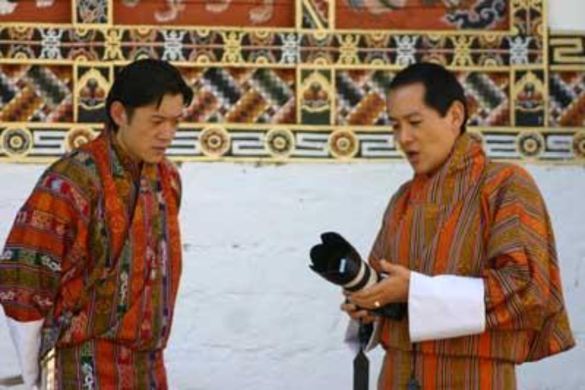 His Majesty the 4th king, Jigme Singye Wangchuck with the 5th king