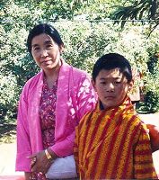 His Majesty the king Jigme Khesar Namgyal Wangchuck with Her Majesty the Queen Mother, Ashi Kesang Chodron Wangchuck.
