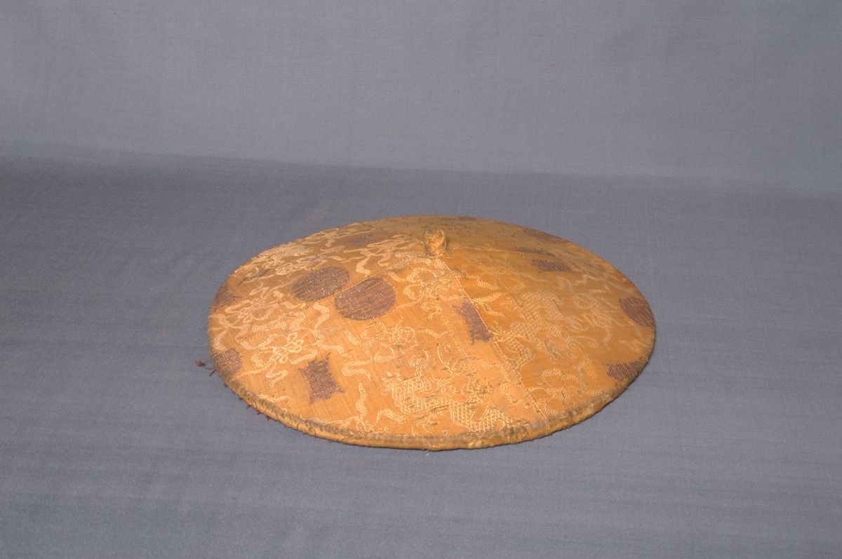 A decorate Bhutanese made bamboo hat Mandala Collections Images