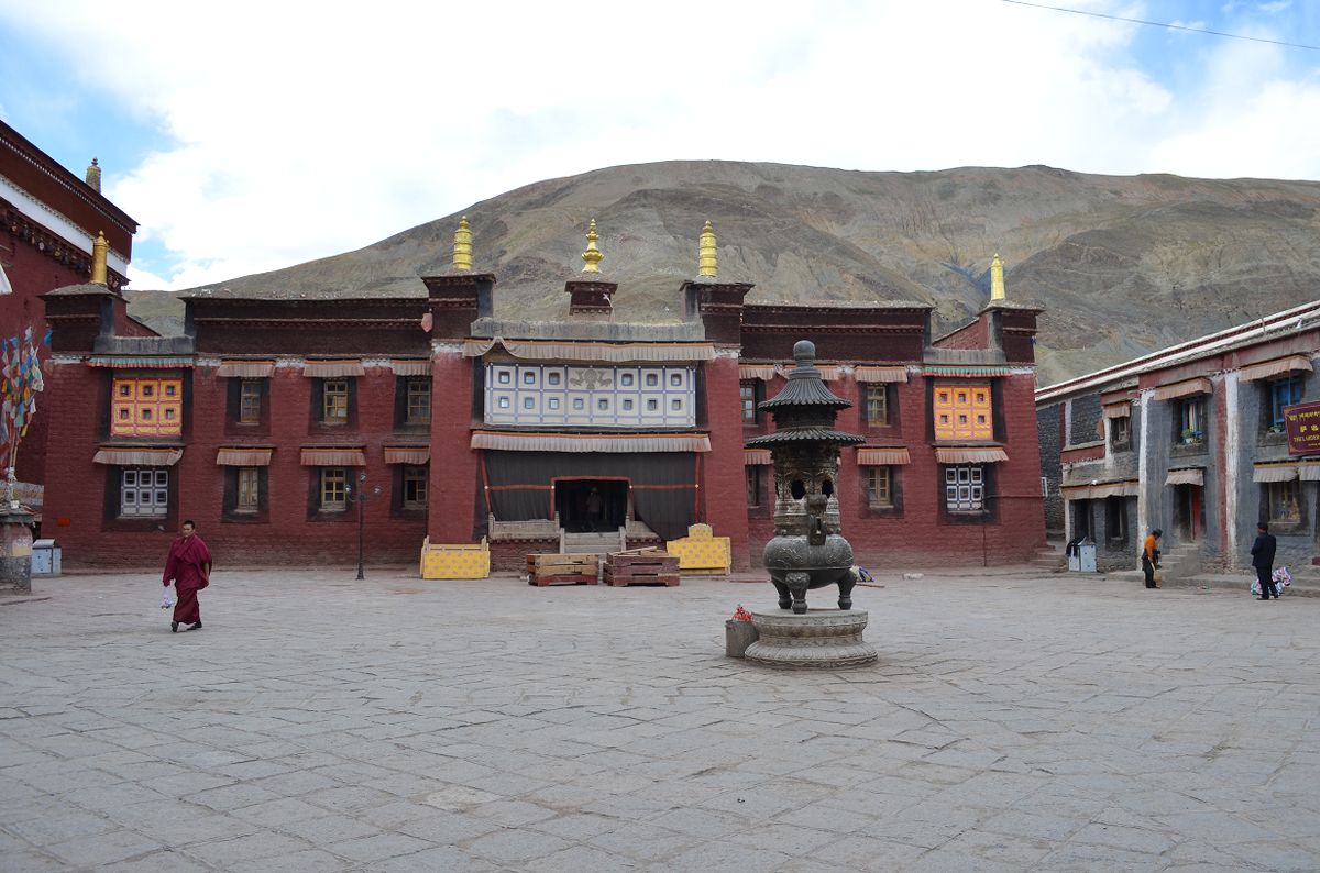 View of Façade of Sakya Monastery Assembly Hall | Mandala Collections ...